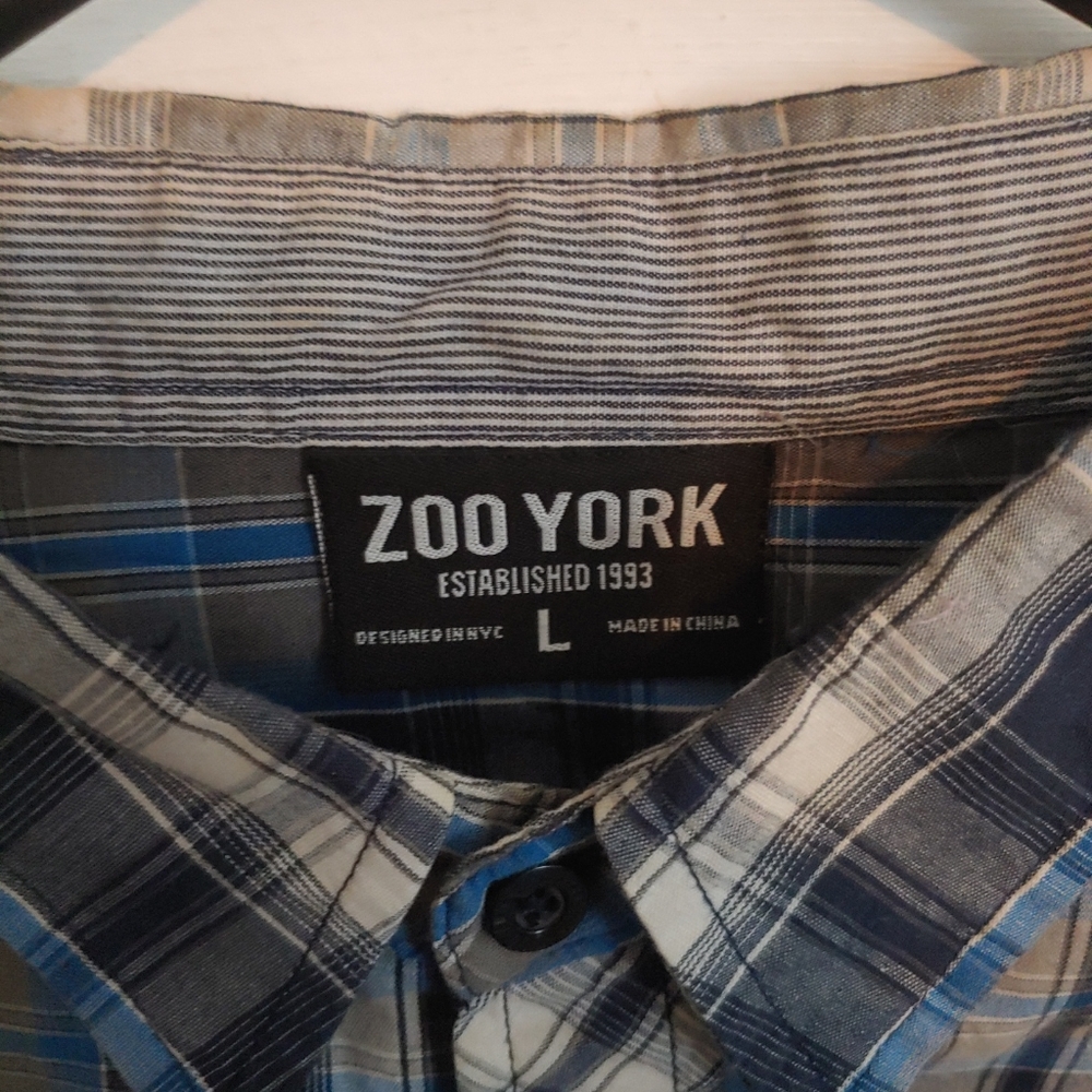 Zoo York Blue Plaid Button Down Shirt